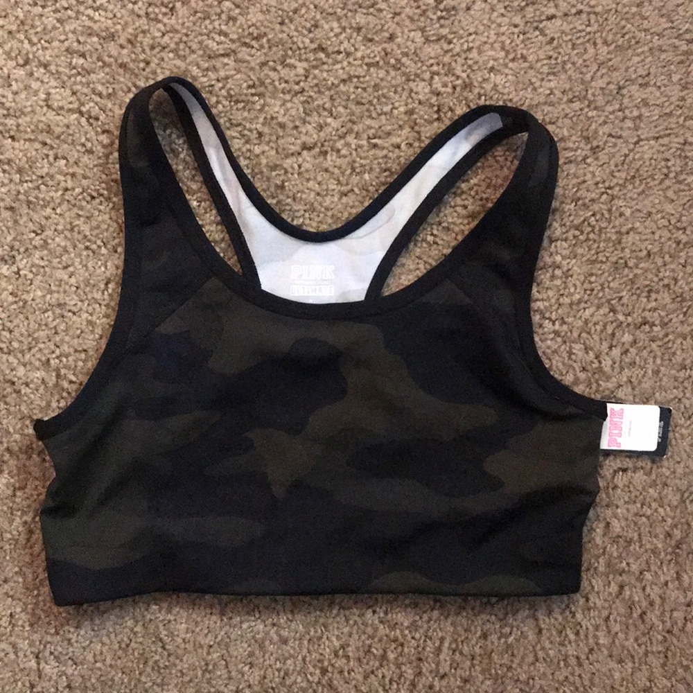 VS PINK camo sports bra